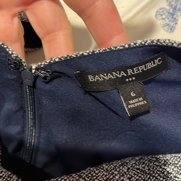 Blue tweed Banana Republic dress - Picture 7 of 9